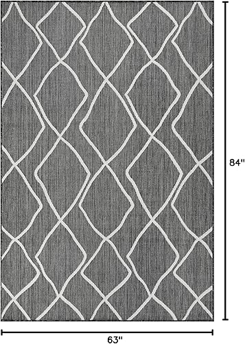 Vista 252 de Adiva Rugs - Alfombra para interior y exterior, tapete fácil de limpiar, resistente a la intemperie y las manchas, para comedor, patio, terraza