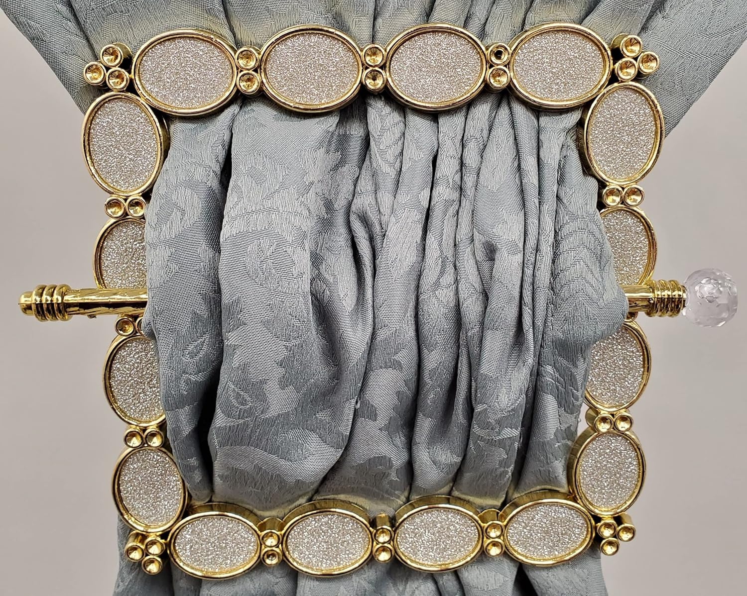 Van Wyck The Curtain Shop Decorative Holdback Set (Square Shimmer Color: Brass), Square Shimmer Brass : Home & Kitchen