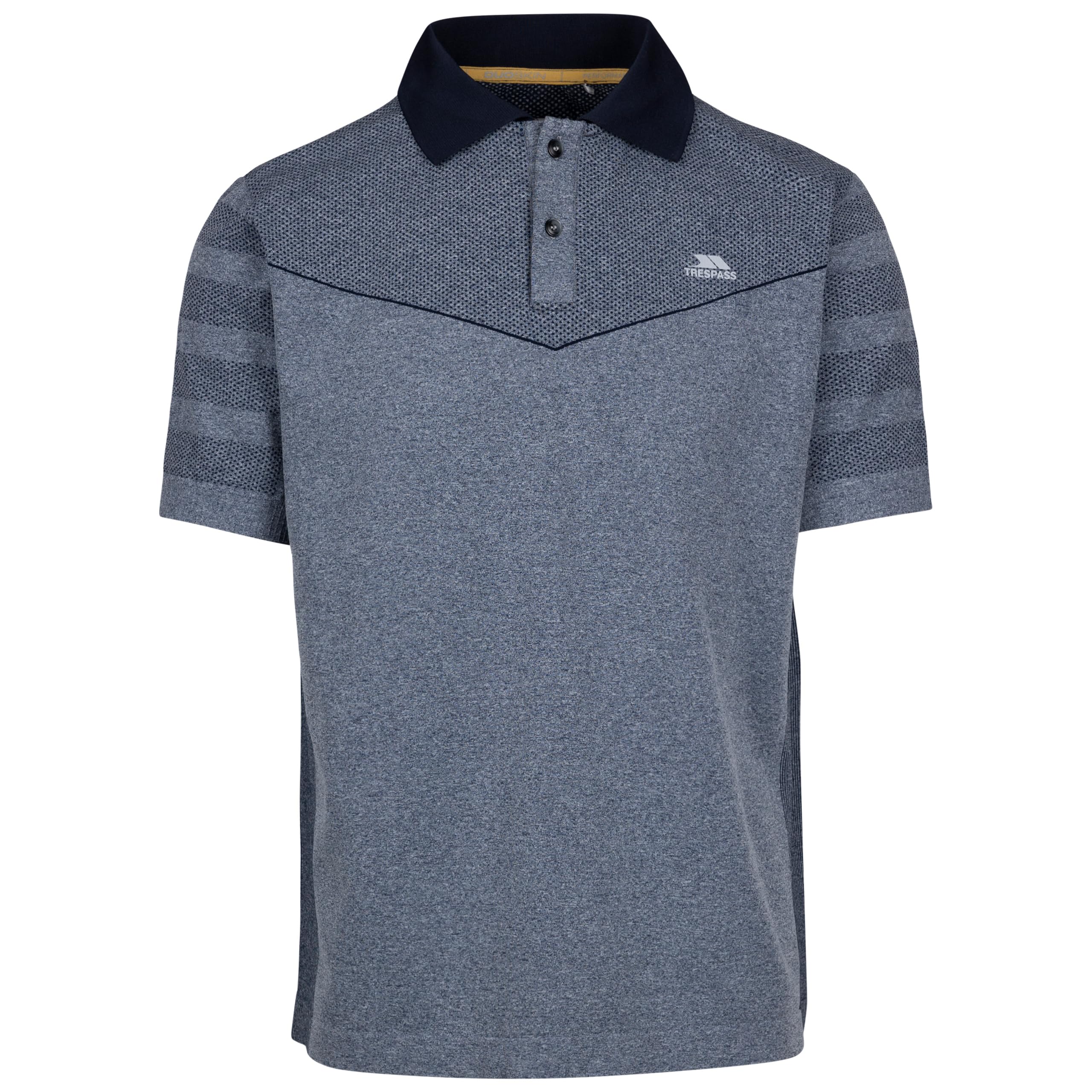 Trespass Mens Active Polo T-Shirt Nab Navy Marl in Size - S
