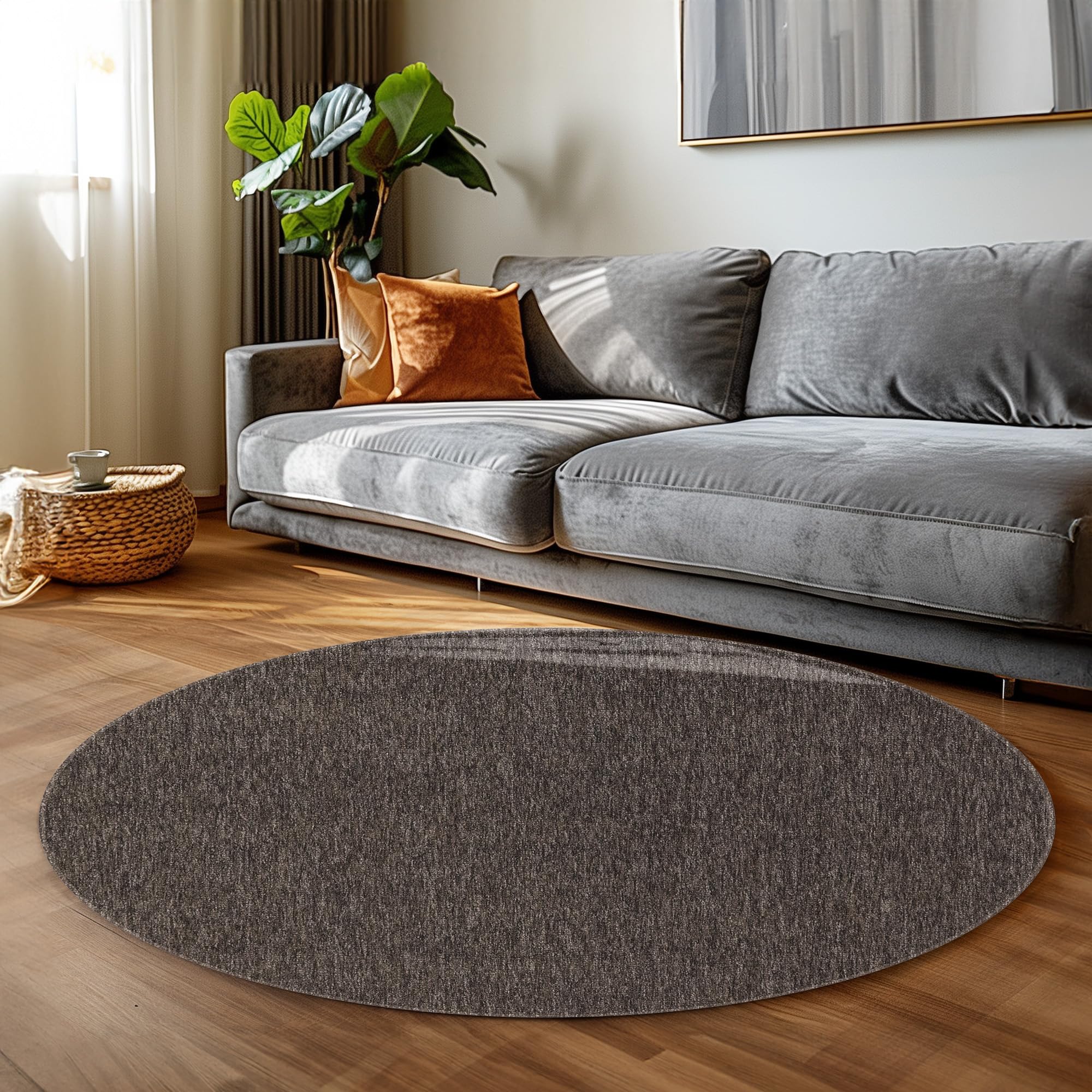 Teppich Kurzflor Flachgewebe Schlingenteppich meliert Pflegeleicht für Wohnzimmer Schlafzimmer