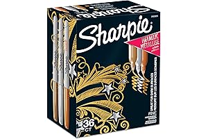 36 Pack of Fine Point Metallic Sharpies Markers in Assorted Colors