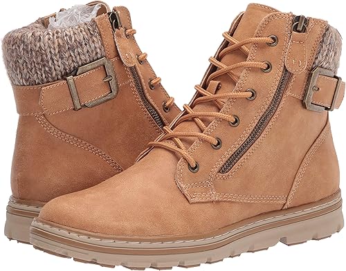 Miniatura 7 de CLIFFS BY WHITE MOUNTAIN Zapatos Kelsie - Botines para mujer con cordones, Blanco