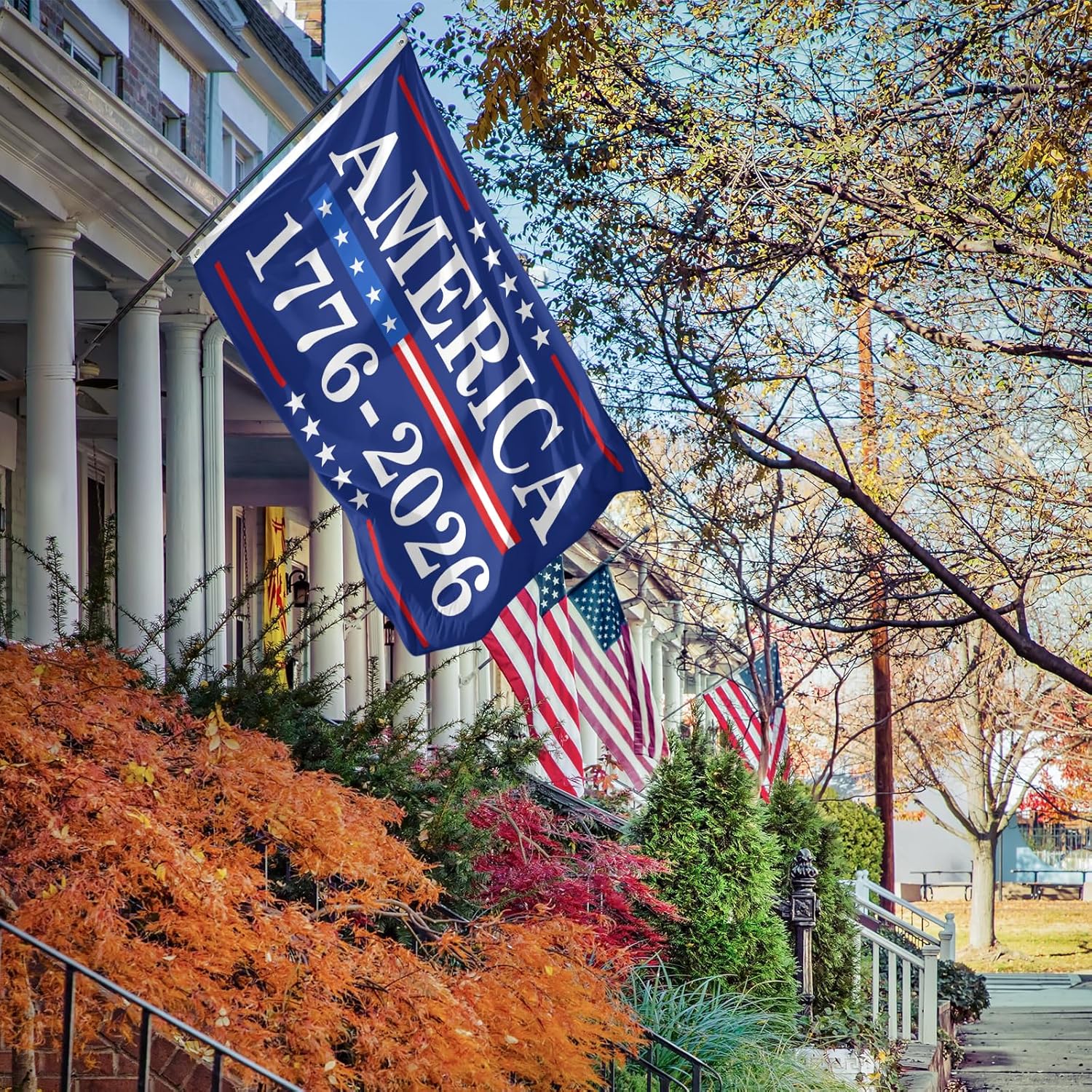 250th Birthday Flag 3x5 Ft 250 Years Anniversary 4th of July Banner Flags with 2 Brass Grommets for Yard Parties Festival Celebration Patriotic Decoration - Image 6