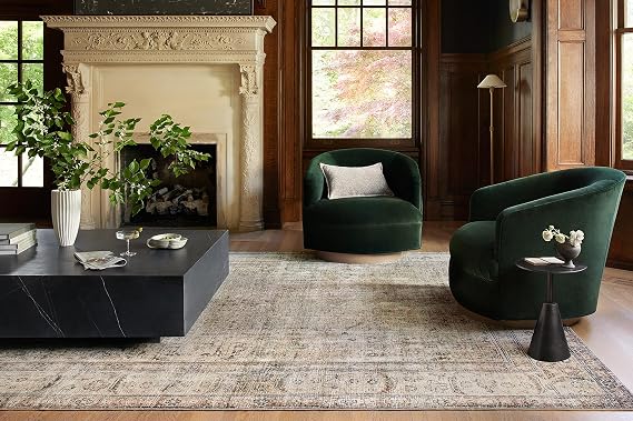 Loloi Margot Collection MAT-01 Antique/Sage 8'-6 x 11'-6 Area Rug feat. CloudPile, No-Shed Easy Clean Large Patterned Area Rug for Living Room, Bedroom, Dining Area