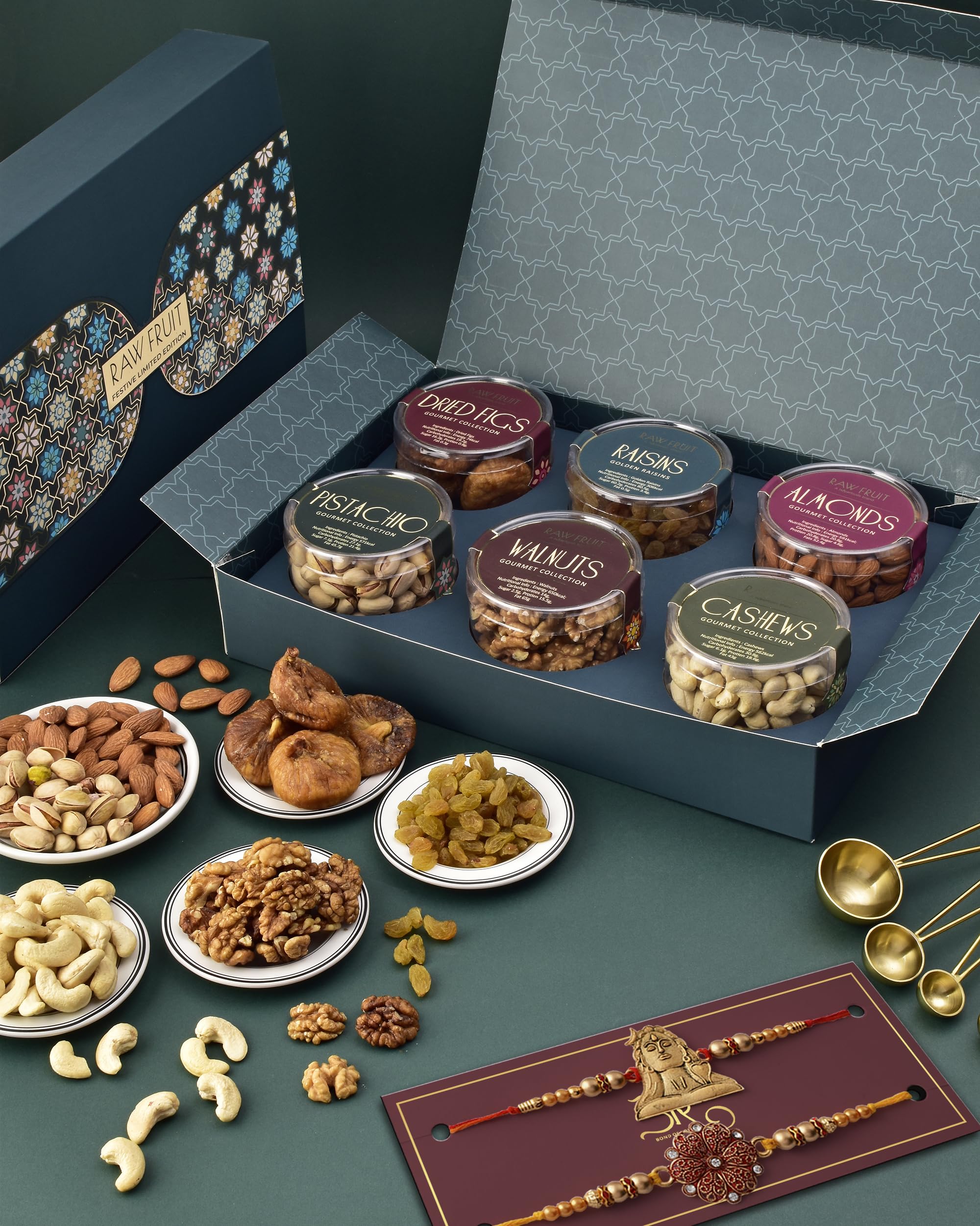 Rakhi Gift Hamper Rakhi With Dry Fruits Rakhi For Brother Combo Rakhi Set Of 2 Dry Fruits Combo Pack Small Pet Jar Pack Of 6 Cashew Almond Raisins Walnut Figs Adiyogi & Red Flower Rakhi Set Of 2 (B0CCML6496) Amazon Price History, Amazon Price Tracker