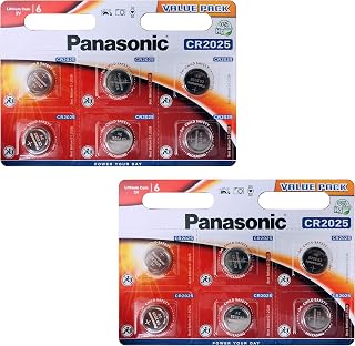 Panasonic Specialist Lithium Coin Batteries CR2025 x 12