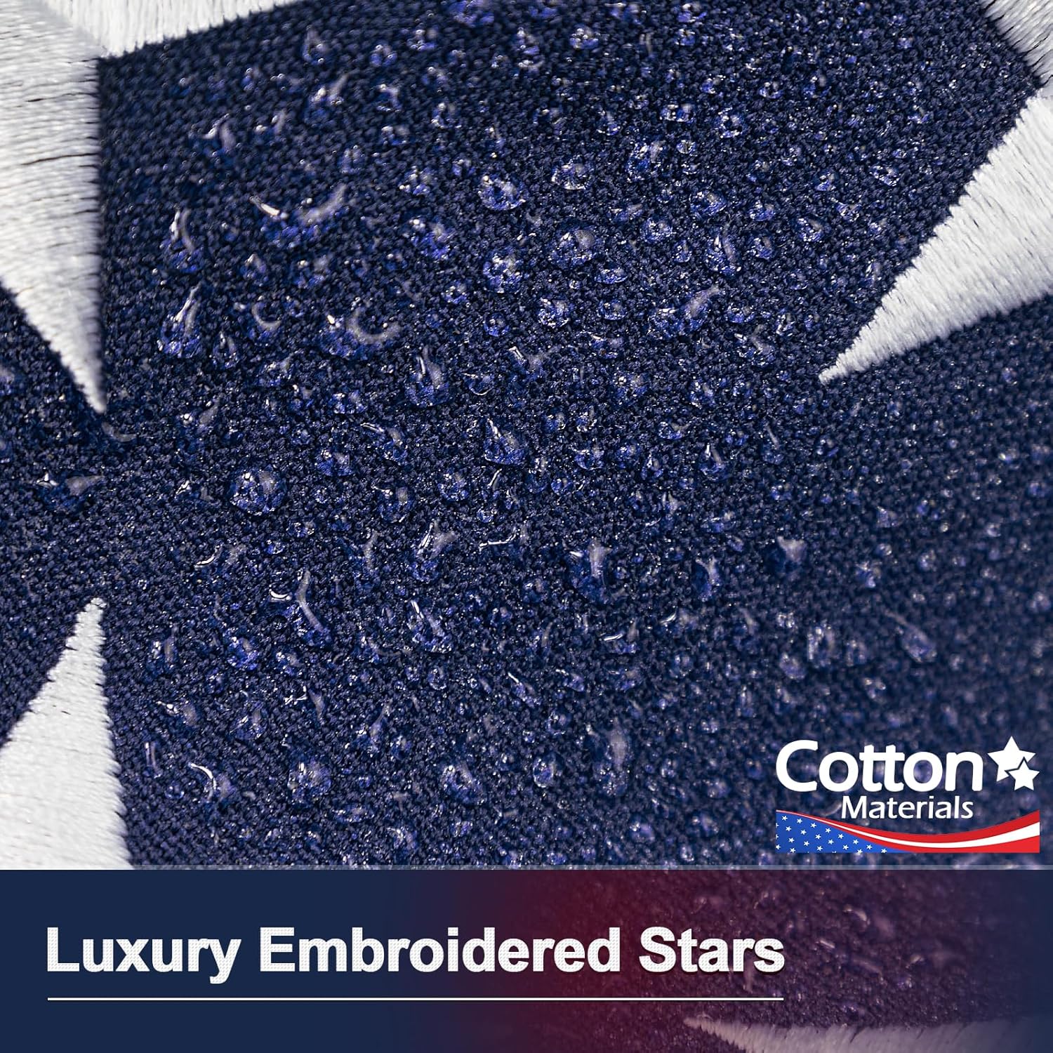 Cotton American Flag 3x5 FT for Outside, TearProof Heavy Duty USA Flag, US Indoor Outdoor Flags With Luxury Embroidered Stars, Sewn Stripes, Brass Grommets