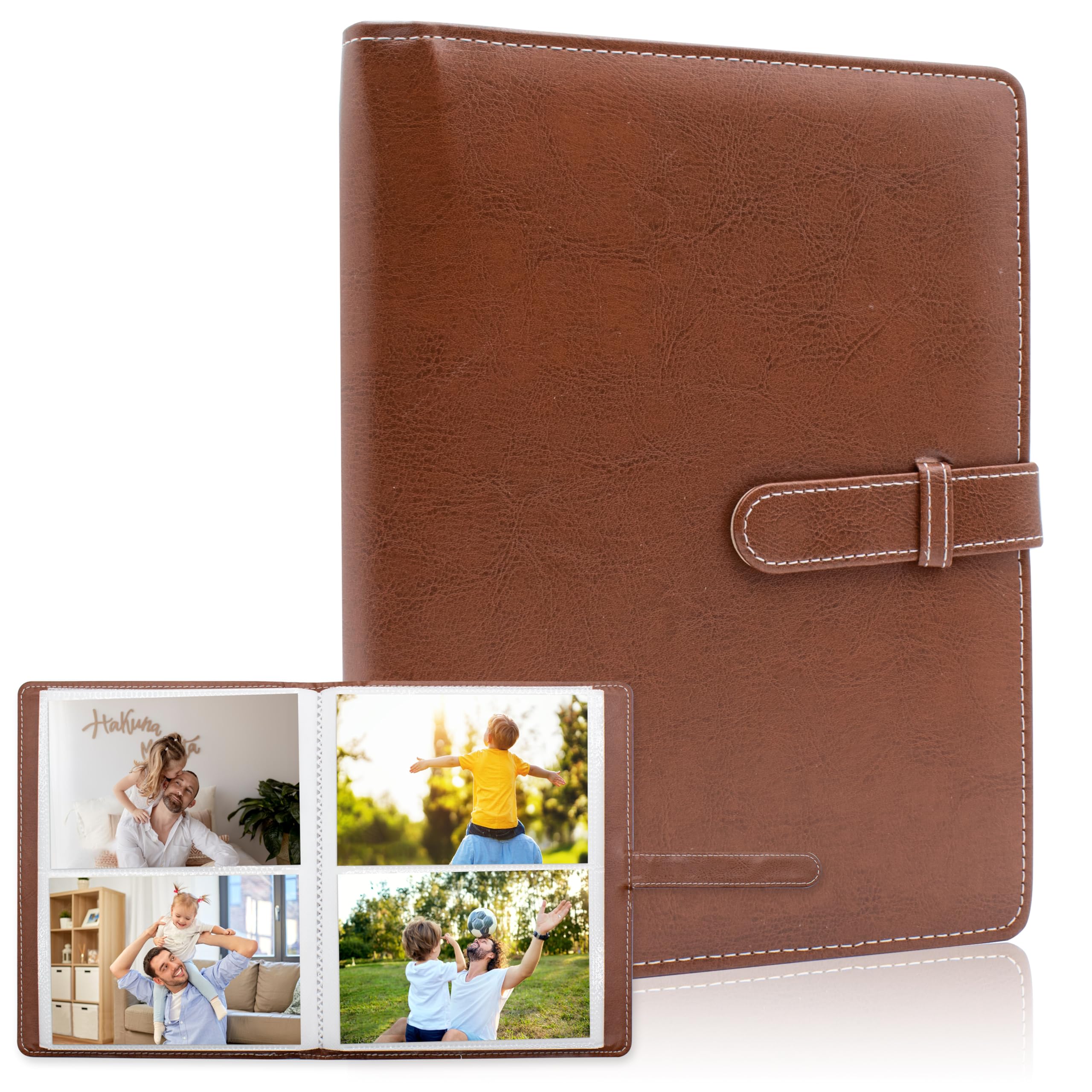 Album photo 10,2x15,2 cm portefeuille portable de 152 poches pour rangement