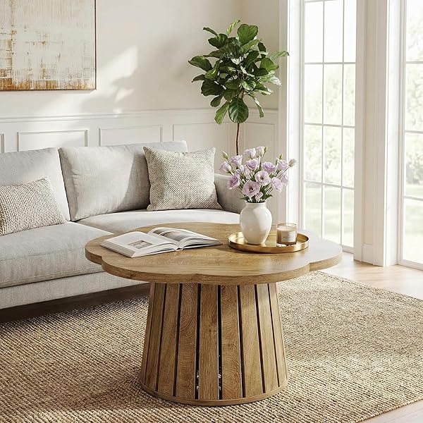 Petal-Shaped Round Coffee Table
