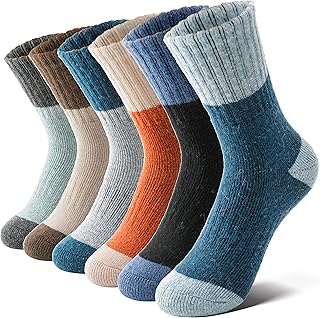 Kids Merino Wool Hiking Socks Boys Girls Toddlers Thermal Winter Warm Boot Thick Cushion Gift Socks 6 Pairs