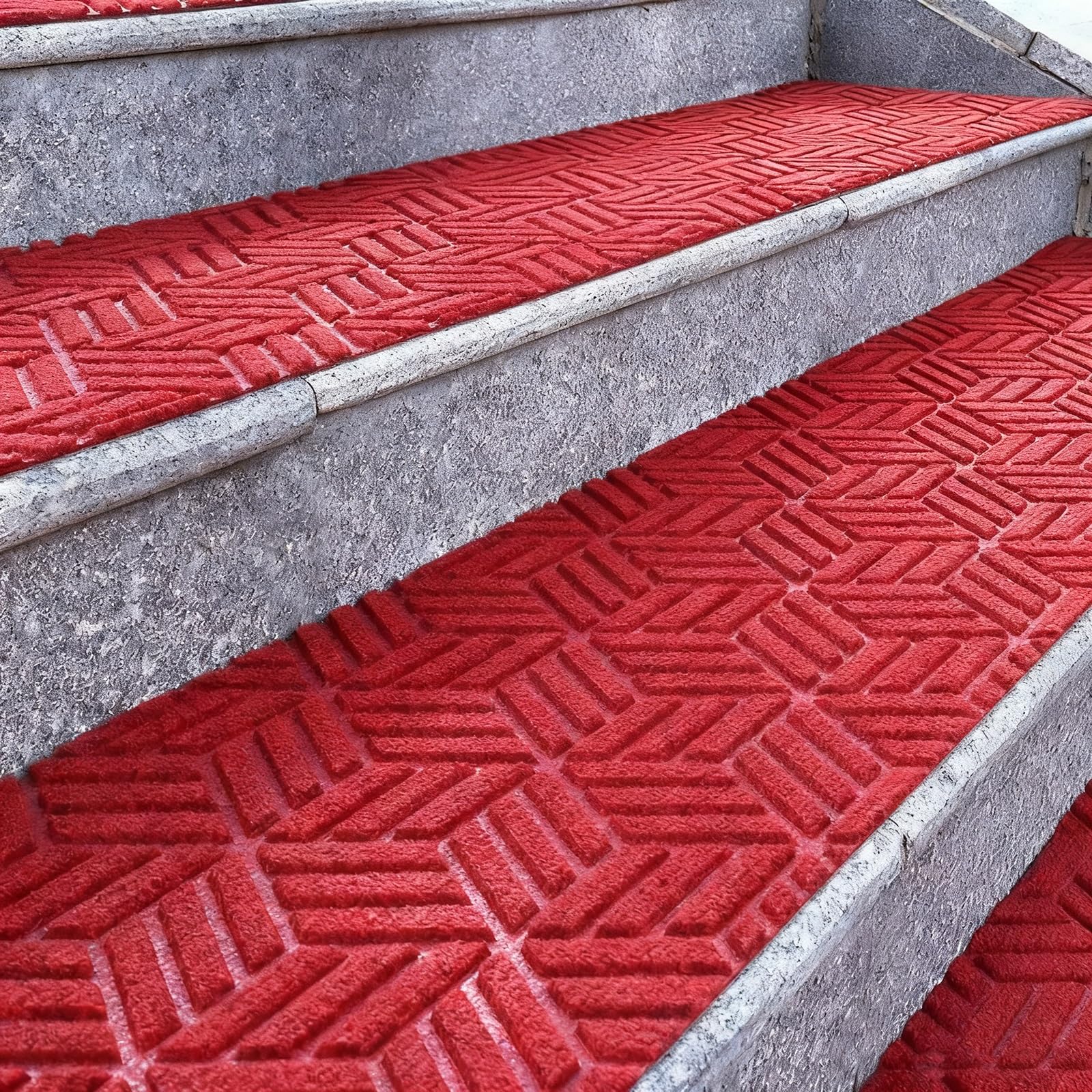 Tappeto passatoia per scale spesso con retro in PVC, resistente, antiscivolo, per esterni, riutilizzabile, per gradini, 35 x 360 cm, perfetto per uso interno ed esterno