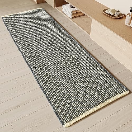 Miniatura 23 de Alfombras de Baño, Alfombra de Baño de Gofre Super Absorbente Mejorada, Alfombras de Baño Antideslizantes Lavables, Alfombras de Ducha de Secado