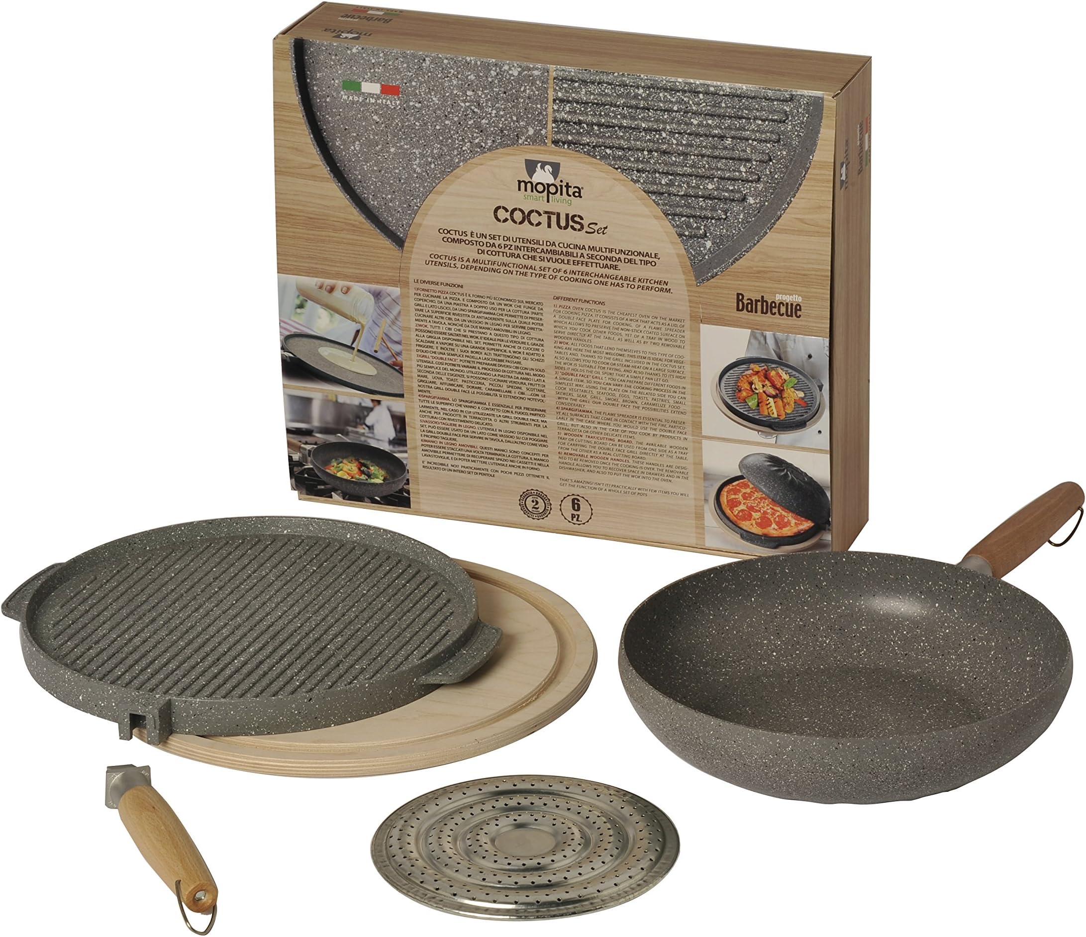 Mopita Coctus 28cm/11" Non-Stick Cast Aluminum Set, Large, Grey