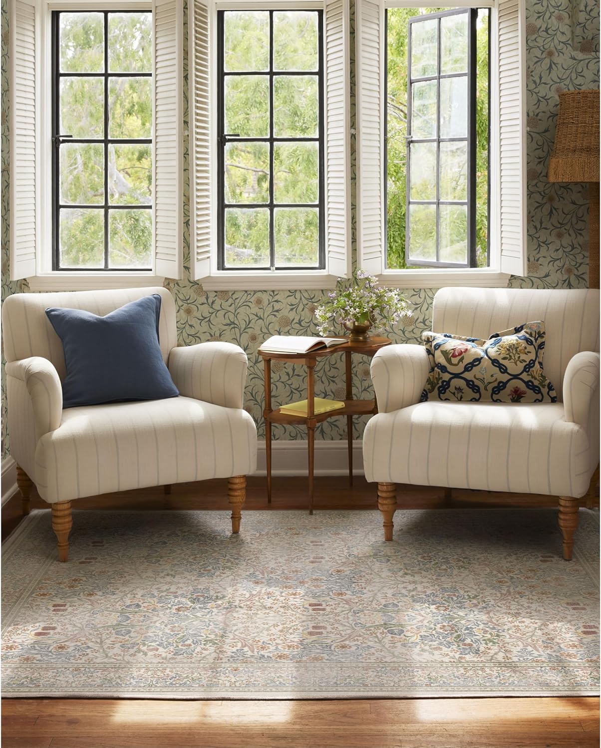 Amazon.com: RUGGABLE x Morris & Co Washable Area Rug – Blackthorn Ivory ...