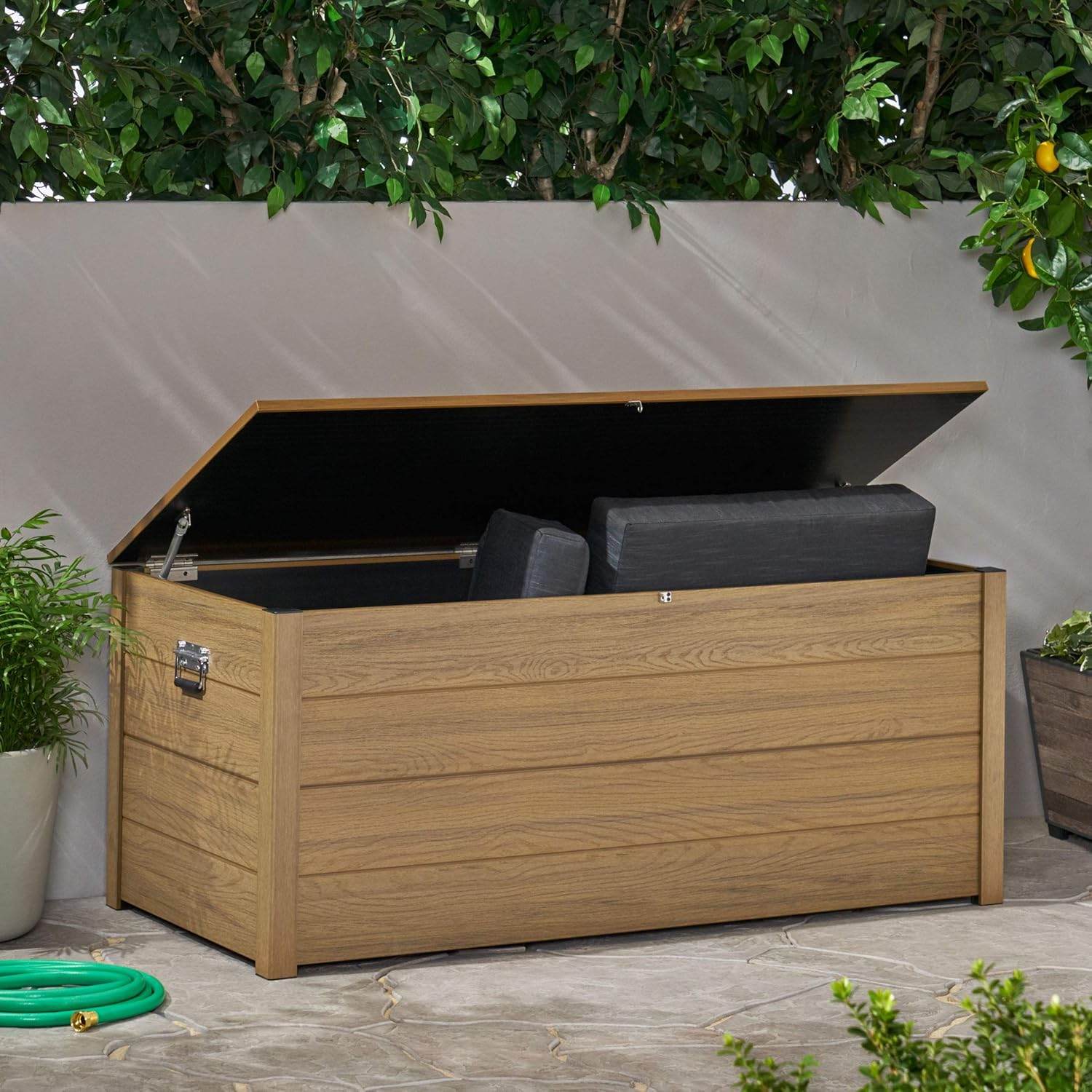 Christopher Knight Home 314565 Alberta Outdoor Deck Box, Brown : Everything Else