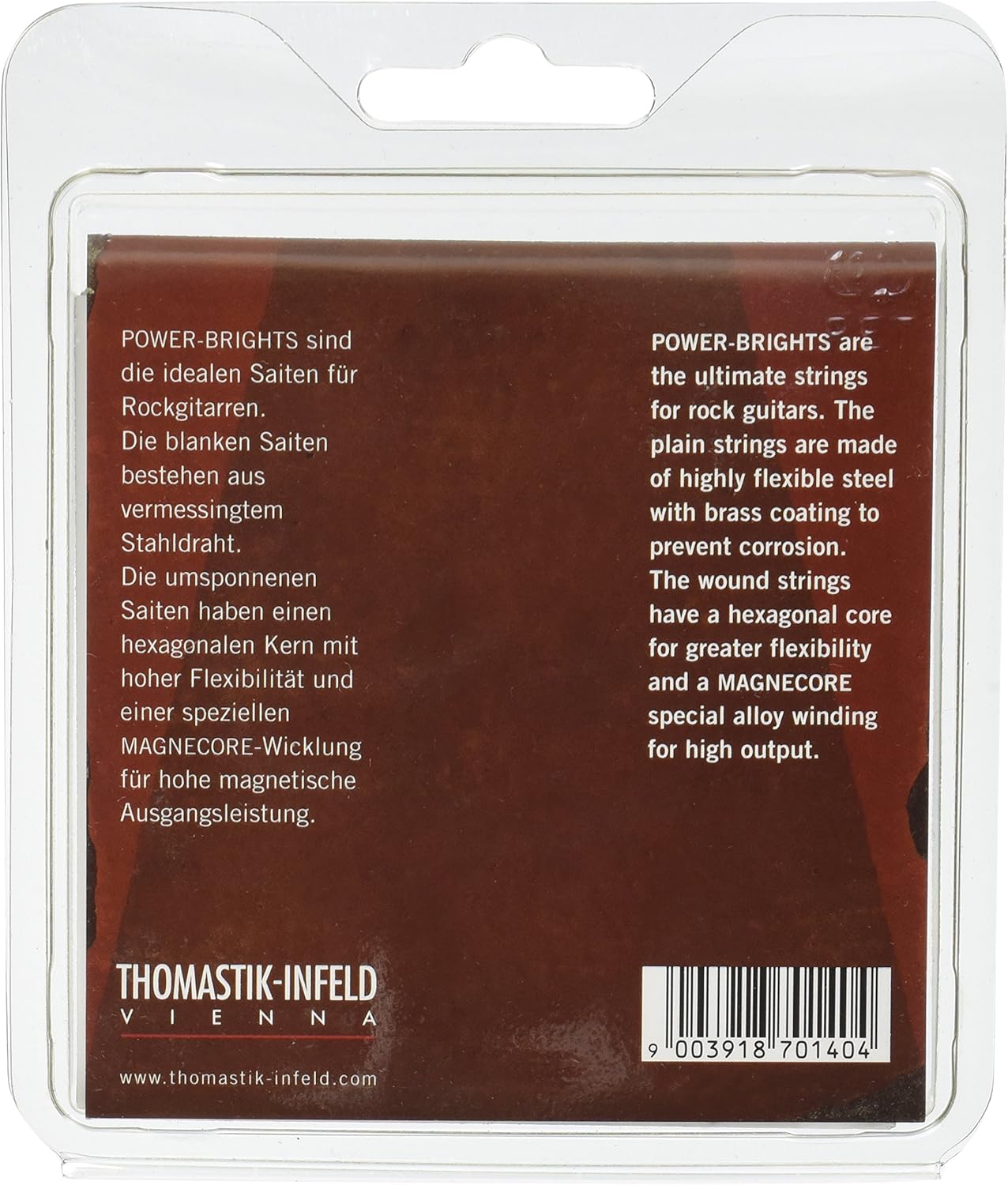 Thomastik-Infeld PB109 Power-Brights 6 String Magnecore Round Wound Set E, B, G, D, A, E, Natural