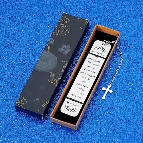 Miniatura 7 de Marcapáginas con versículo bíblico con colgante de cruz, regalos religiosos cristianos para mujeres, hombres y niños, regalos de confirmación para