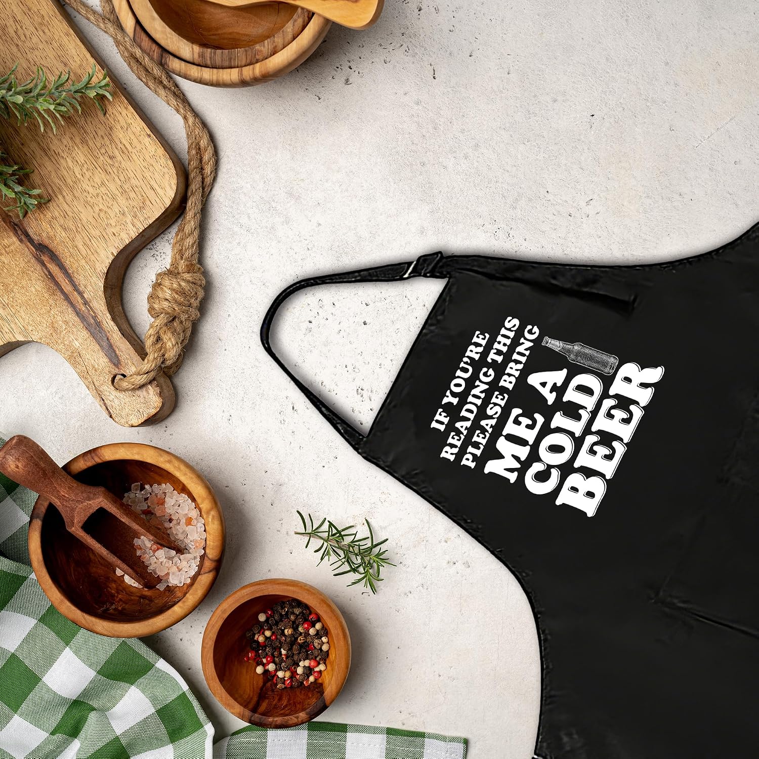 Funny Apron for Men Women,Humorous Kitchen Apron- Grilling Cooking BBQ Accessories, Gift for Dad Husband image 4