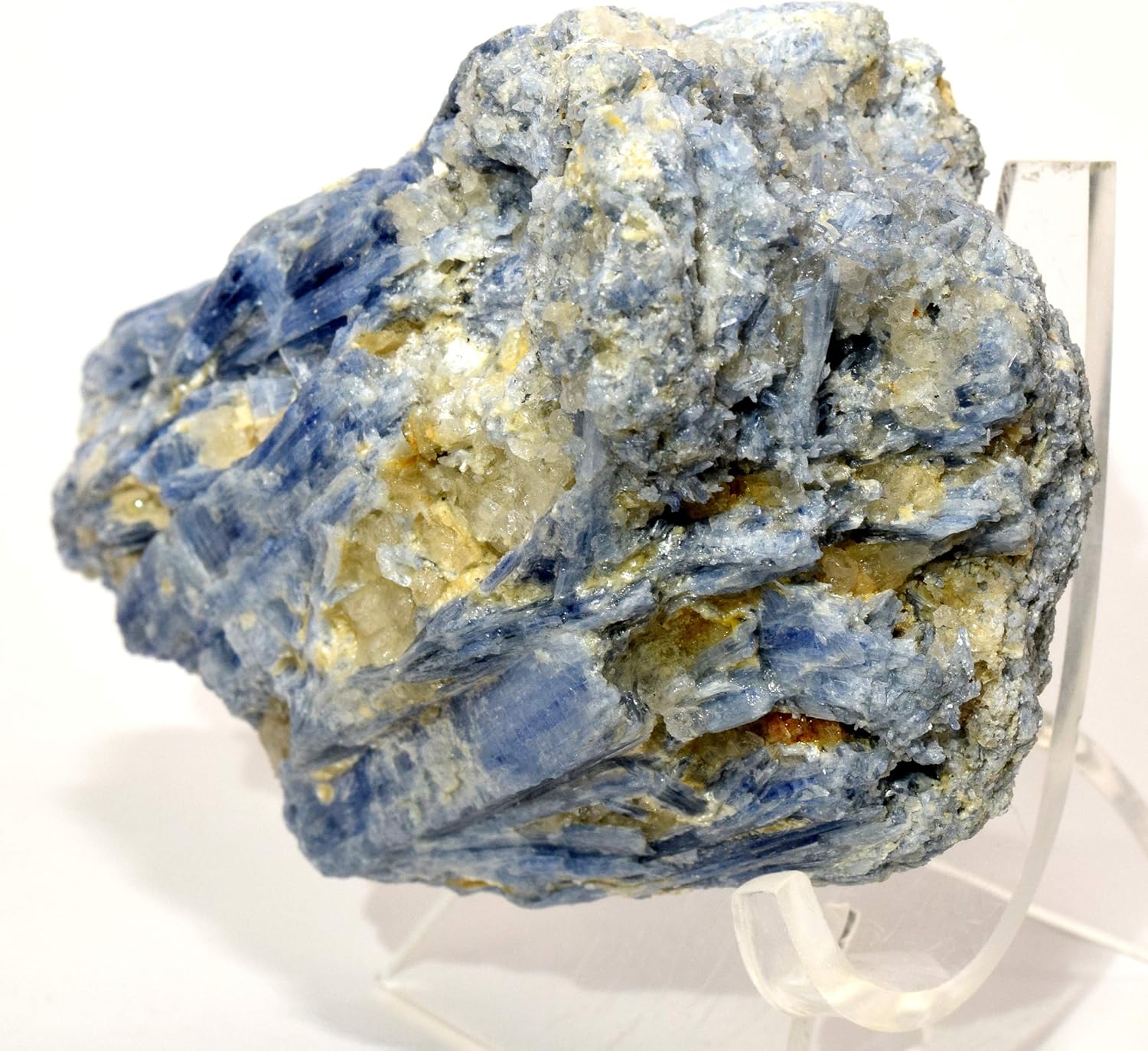 4" 450g Rich Blue Kyanite Cluster Natural Sparkling Crystal Rough Blue Kyanite in Matrix Mineral Gemstone Specimen - Brazil