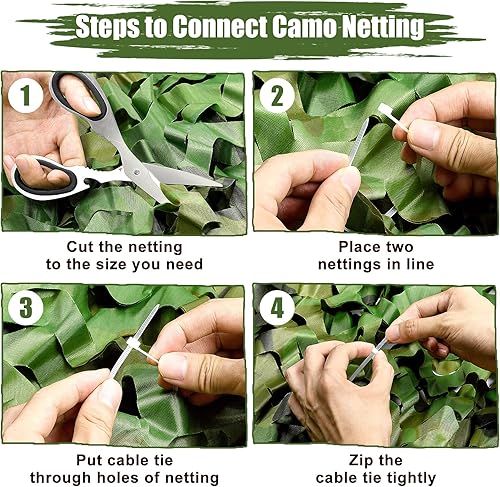 Miniatura 6 de Iunio - Red de camuflaje rollo a granel malla cubierta persiana para caza decoración sombra solar fiesta camping al aire libre