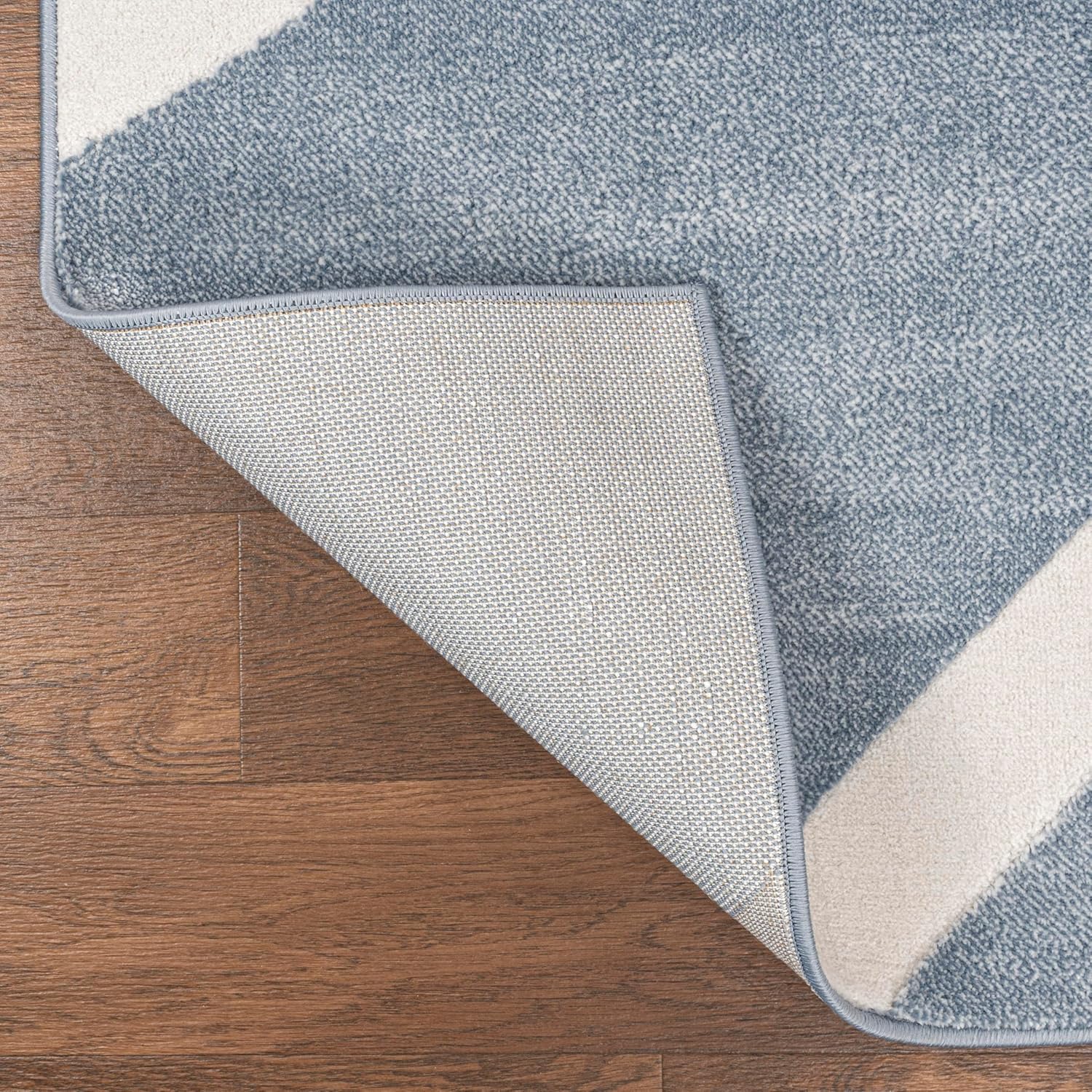 JONATHAN Y Sun Two-Tone High-Low Runner Rug 2X8 Blue/White, Aelius MidCentury Scandinavian Abstract for Living Room, Bedroom, Kitchen, Easy-Cleaning, Pet-Friendly, Non-Shedding SND101C-28