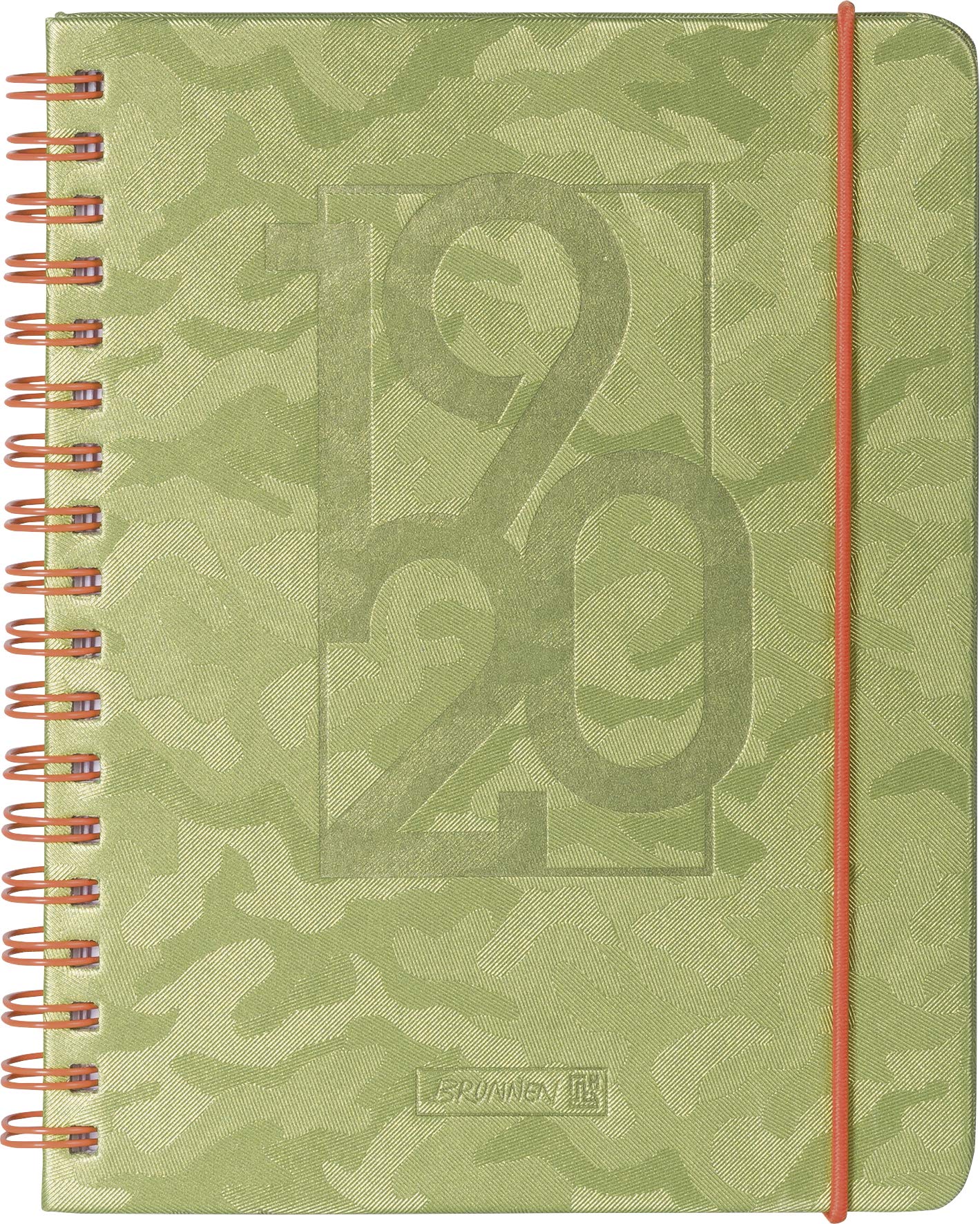 BRUNNEN Schülerkalender 2019/20 Camouflage green: 2 Seiten = 1 Woche, 18 Monate