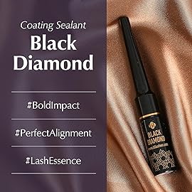 BL Lashes Black Diamond Lash Sealant for Eyelash Extensions | Overnighter Lash Sealer & Waterproof Coating for Retention & Aftercare (0.24 fl.oz, Black)