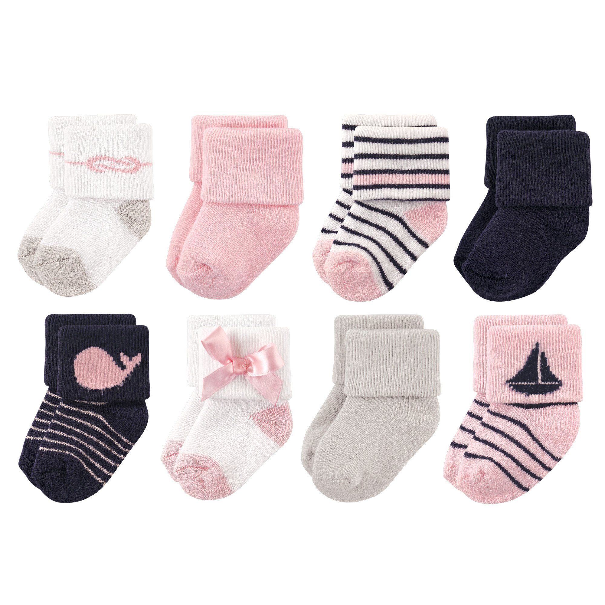 Luvable Friends Skarpetki Niemowlęta - dziewczynki 8 Pack Newborn Socks