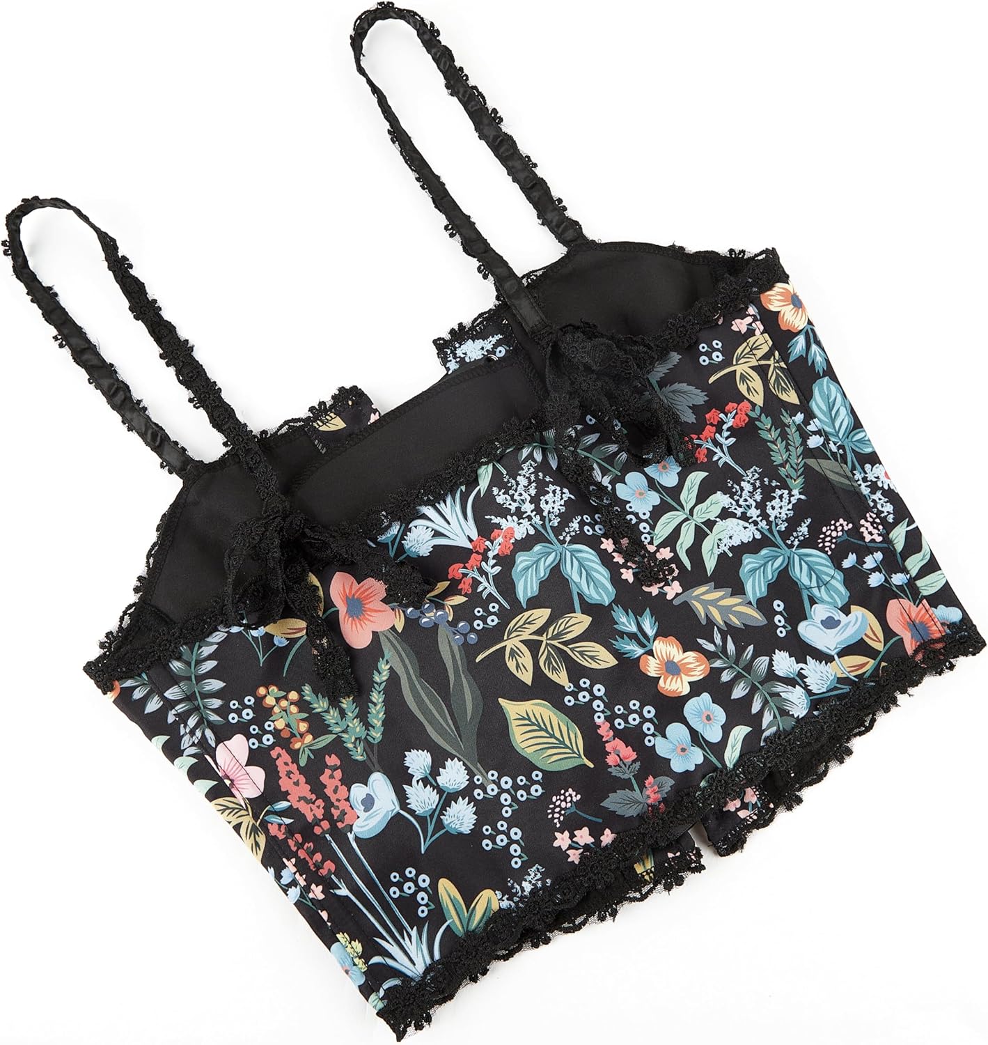 Womens Bustier Corset Frosted Lace Boned Top Renaissance Palace Mesh Tops Fit Crop Bodyshaper Vintage Gothic Lingerie - Image 2