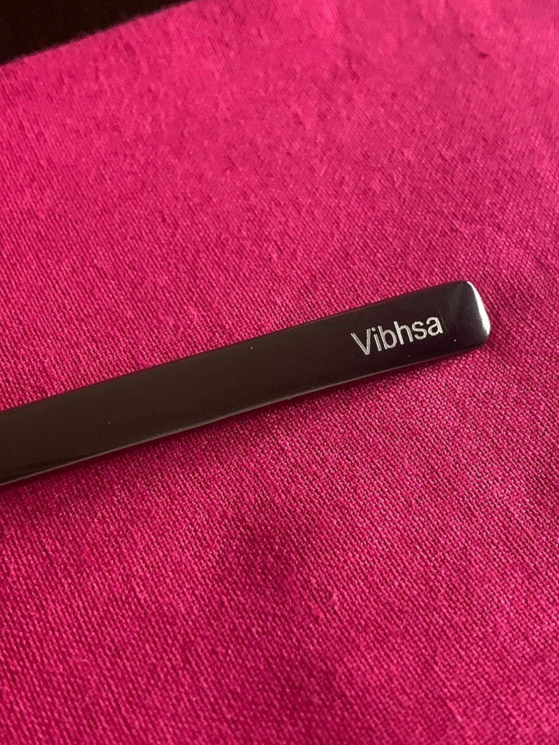 Vibhsa Salad Appetizer Forks Set of 6 Pieces (Stainless Steel, Black Glossy)