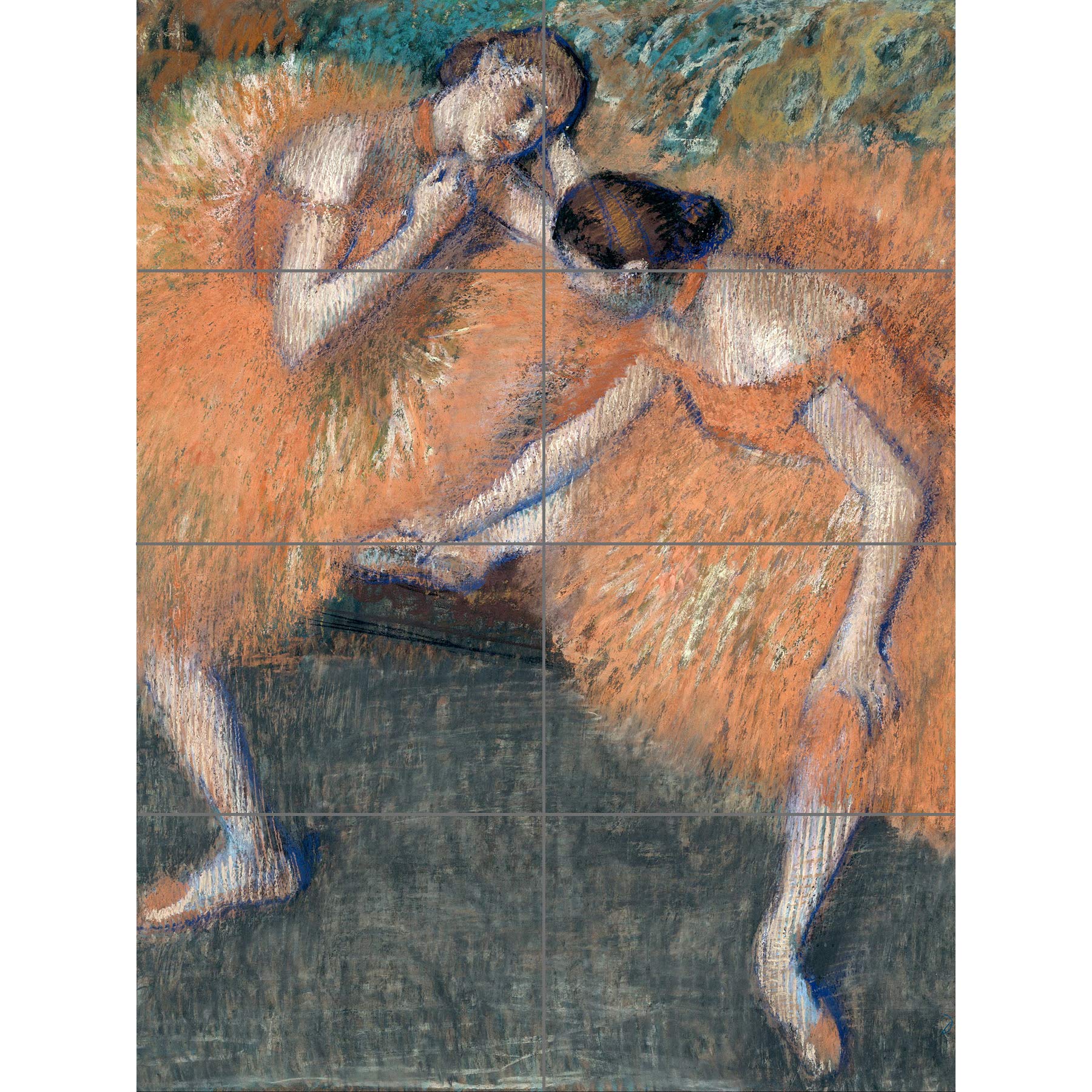 Artery8 Edgar Degas Two Dancers XL Giant Panel Poster (8 Sections)