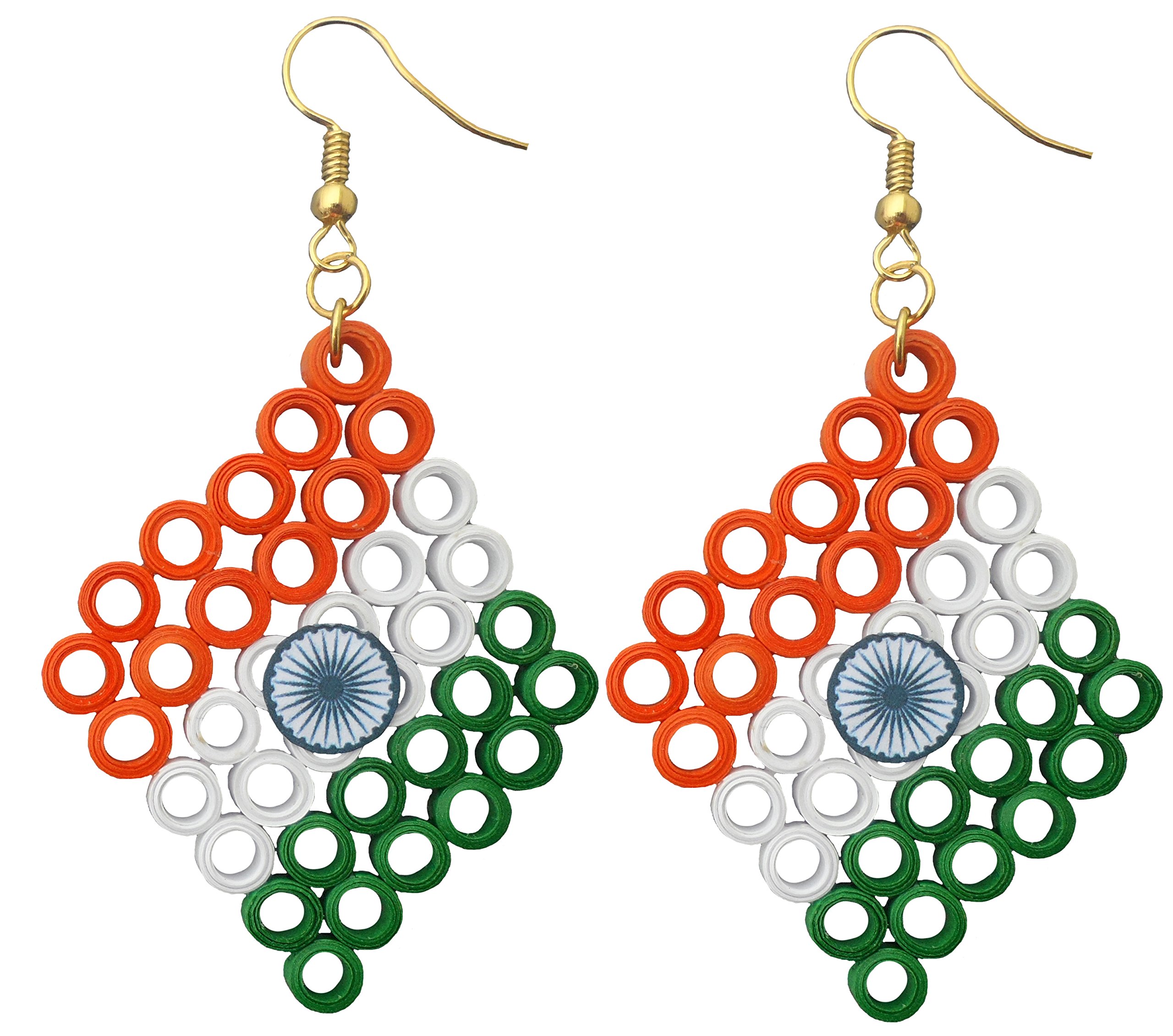 Designers Collection Paper Quilling Ear Rings for Women DSERE007 (B01JE397FC) Amazon Price History, Amazon Price Tracker