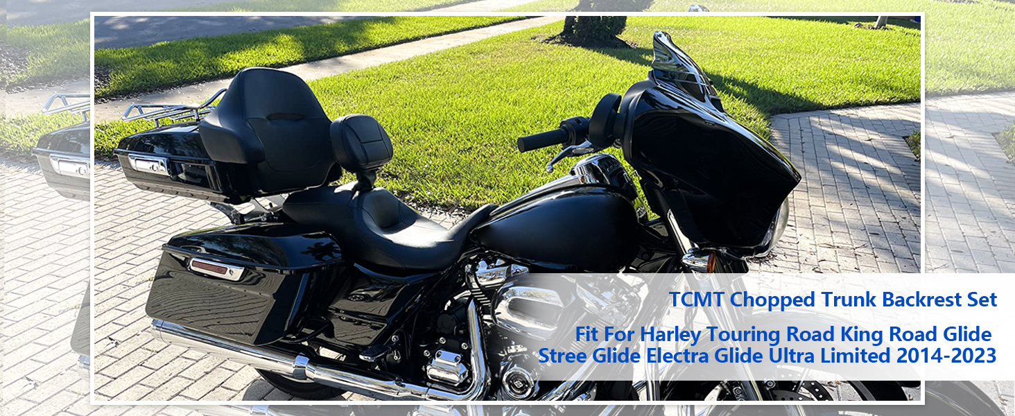 Chiusure Tour Pack Per Harley Touring Electra Glide FLHT 1980-2013 - Cromate, 2 Pezzi