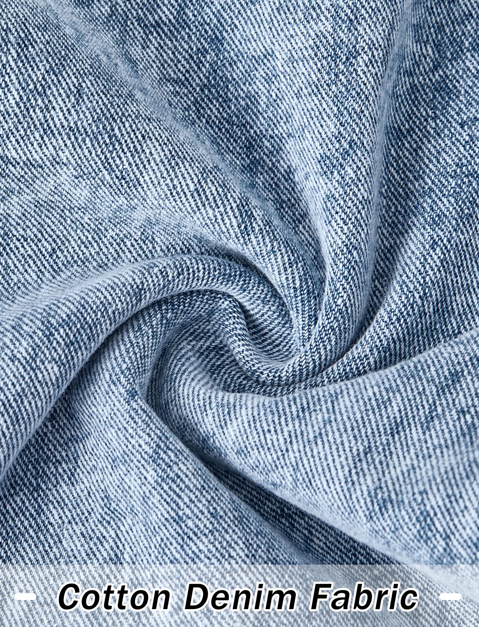 Maeau Jeans Déchiré/Papillon Jambes Larges pour Fille, Pantalon Droit Taille Élastique, Jeans de Jazz Danse Décontracté Ample, Printemps L'été Automne, 8-14 Ans