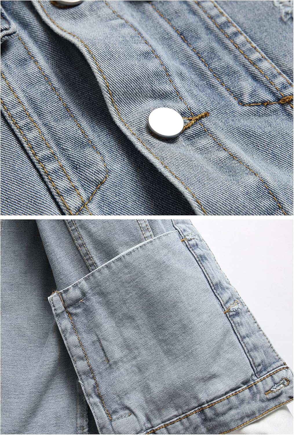 LZLER Hoodie Jean Jacket for Men,Casual Slim Fit Men's Denim Jacket with Hood - Image 5