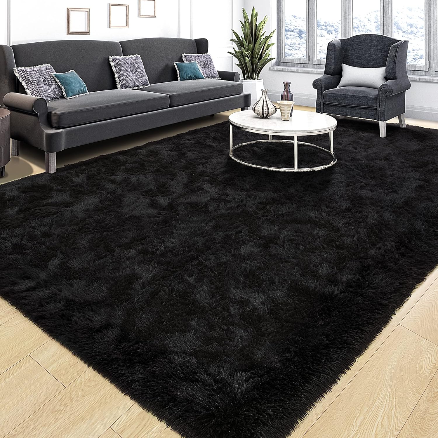 Tepook Super Soft Fluffy Rug for Bedroom Modern Shaggy Fuzzy Kids Rugs for Living Room Plush Indoor Nursery