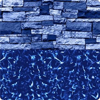 LINERWORLD 24' Round Unibead Pool Liner Replacement - 25 Gauge Vinyl for 52" Above Ground Pools - Dual Bead Install