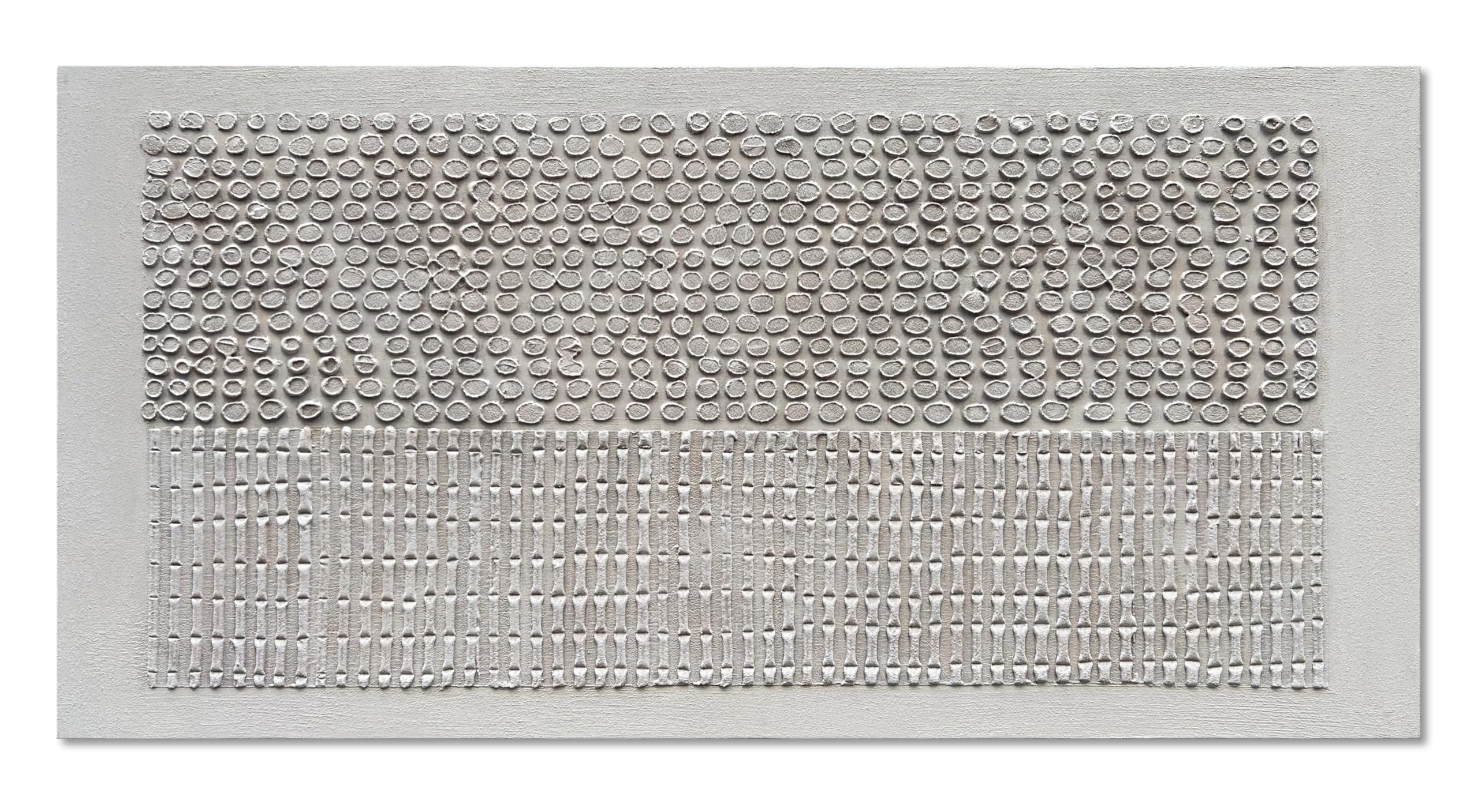 NANKAI Art 30x60 inches White Texture Abstract Art Oil Painting Contemporary Minimalism Art Large Living Room Corridor Office Wall Decoration Art