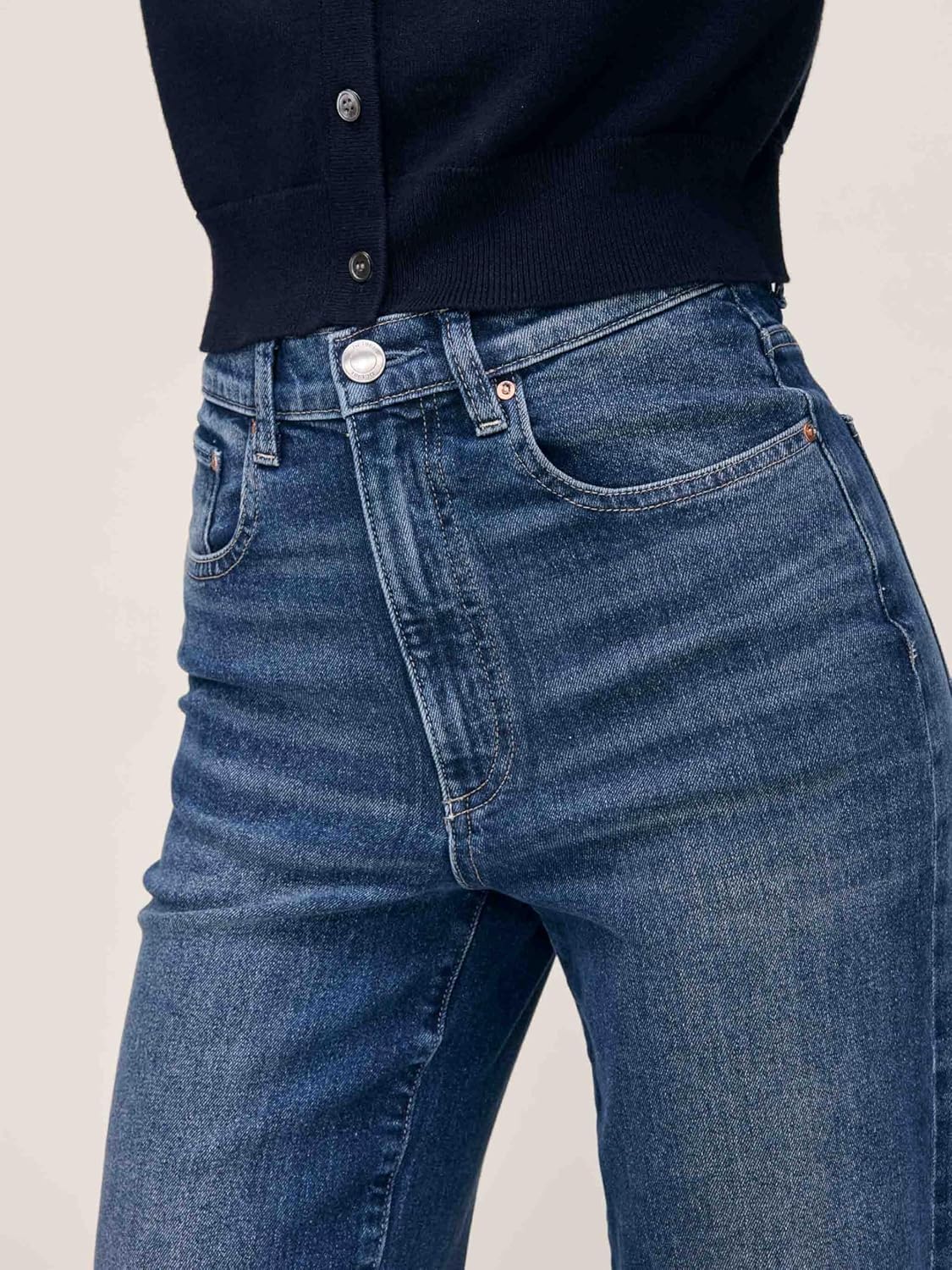 DL1961 Womens Karmine Wide Leg Jeans - High Rise - Image 3