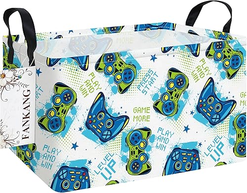 Miniatura 26 de FANKANG - Cestos de almacenamiento, cesta de lavandería plegable de lona para cuarto infantil con revestimiento impermeable de PE, grandes cestas de