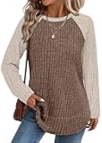 Long Sleeve Shirts for Women Fall Sweaters 2025 Lightweight Casual Tunic Tops Loose Fit Winter Clothing S-2XL