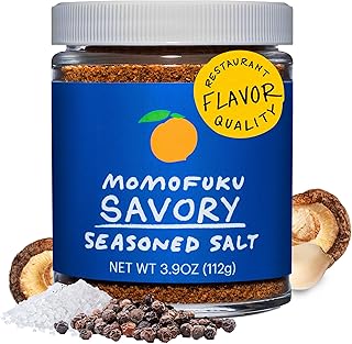 Momofuku Savory Seasoned Salt by David Chang, (4 Ounces), Umami Seasoning for Meat & Vegetables, Supercharged Salt & Pepper, Chef Made for Cooking, Extra Umami Boost