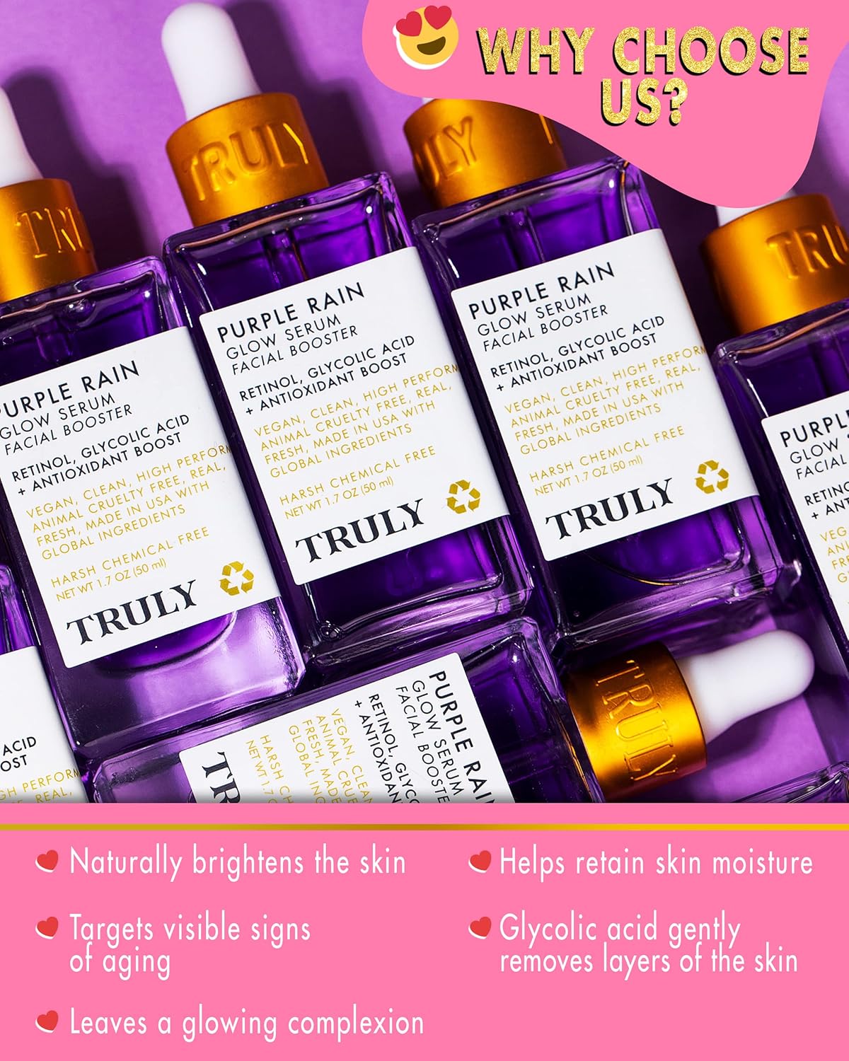Buy Truly Beauty Purple Rain Facial Oil Acne scar treatment for face Acne spot treatment and