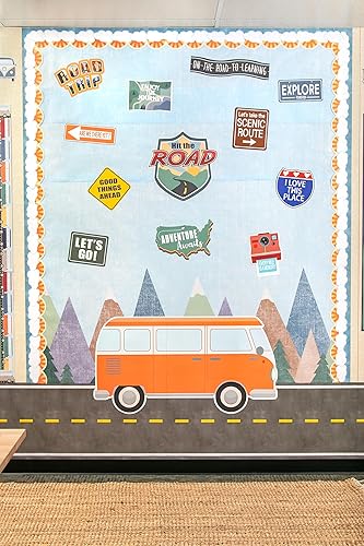 Miniatura 2 de Teacher Created Resources Viaje por carretera de las montañas en movimiento golpeó el tablón de anuncios de carretera (TCR9222)