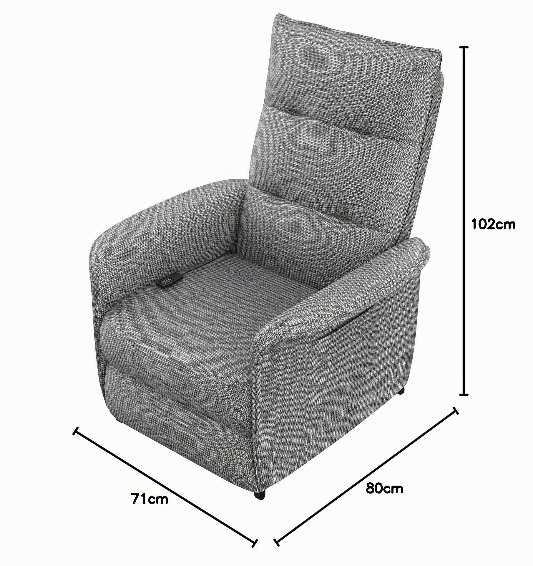 Buyqualia - Sillón Relax Electrico - Gris - De Tela
