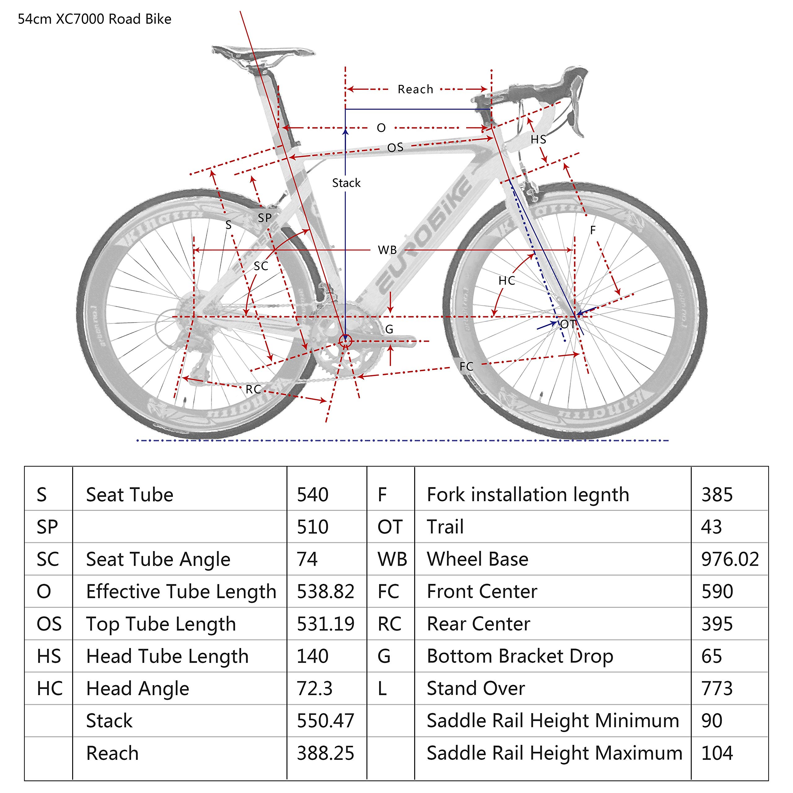 Amazon | EUROBIKE XC7000 ロードバイク 700C アルミ合金自転車14S変速 