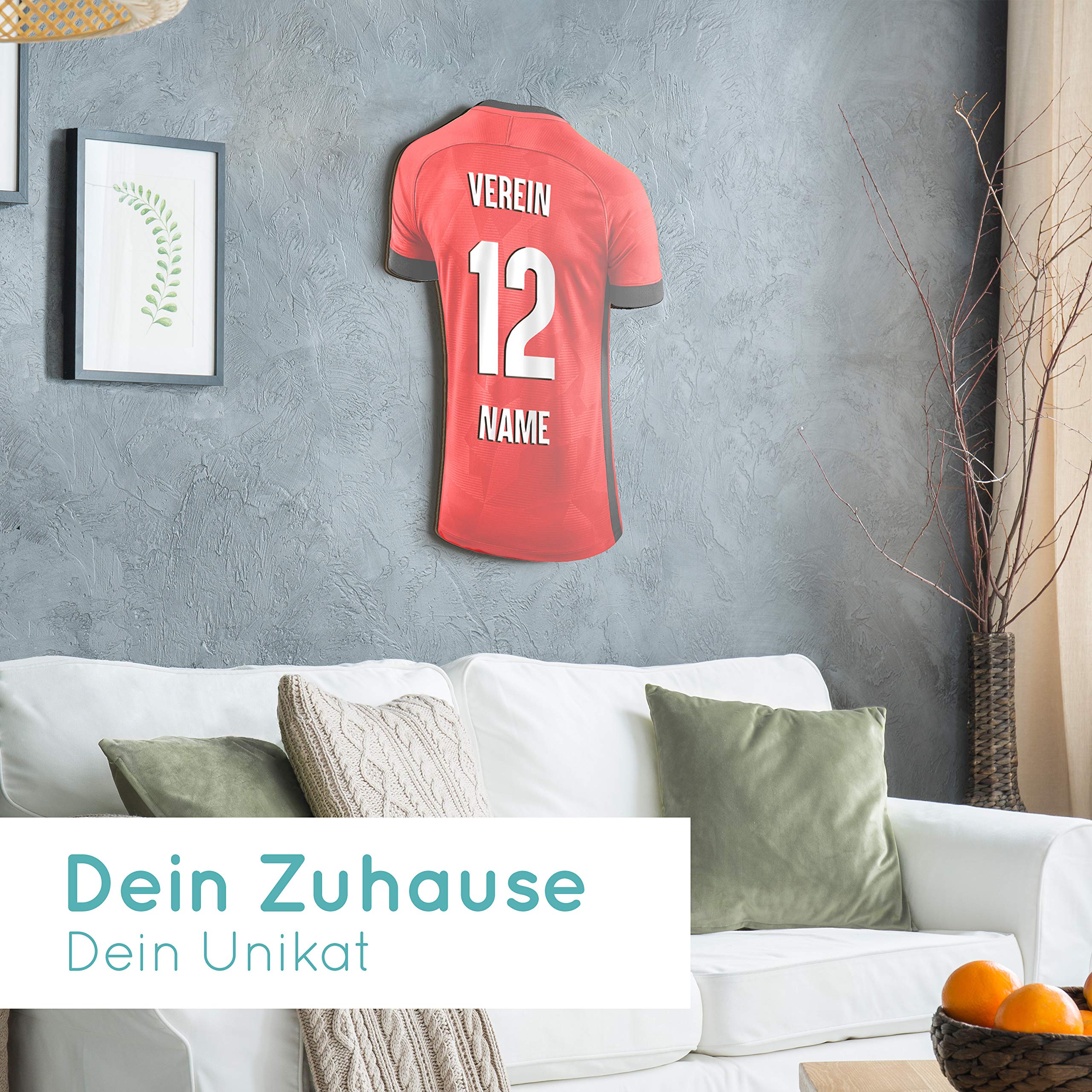 Elbeffekt Trikotlampe für Leverkusen Fans aus Holz - personalisierbares Geschenk - schenke Dein individuellen Leverkusen Fanartikel aus Echtholz