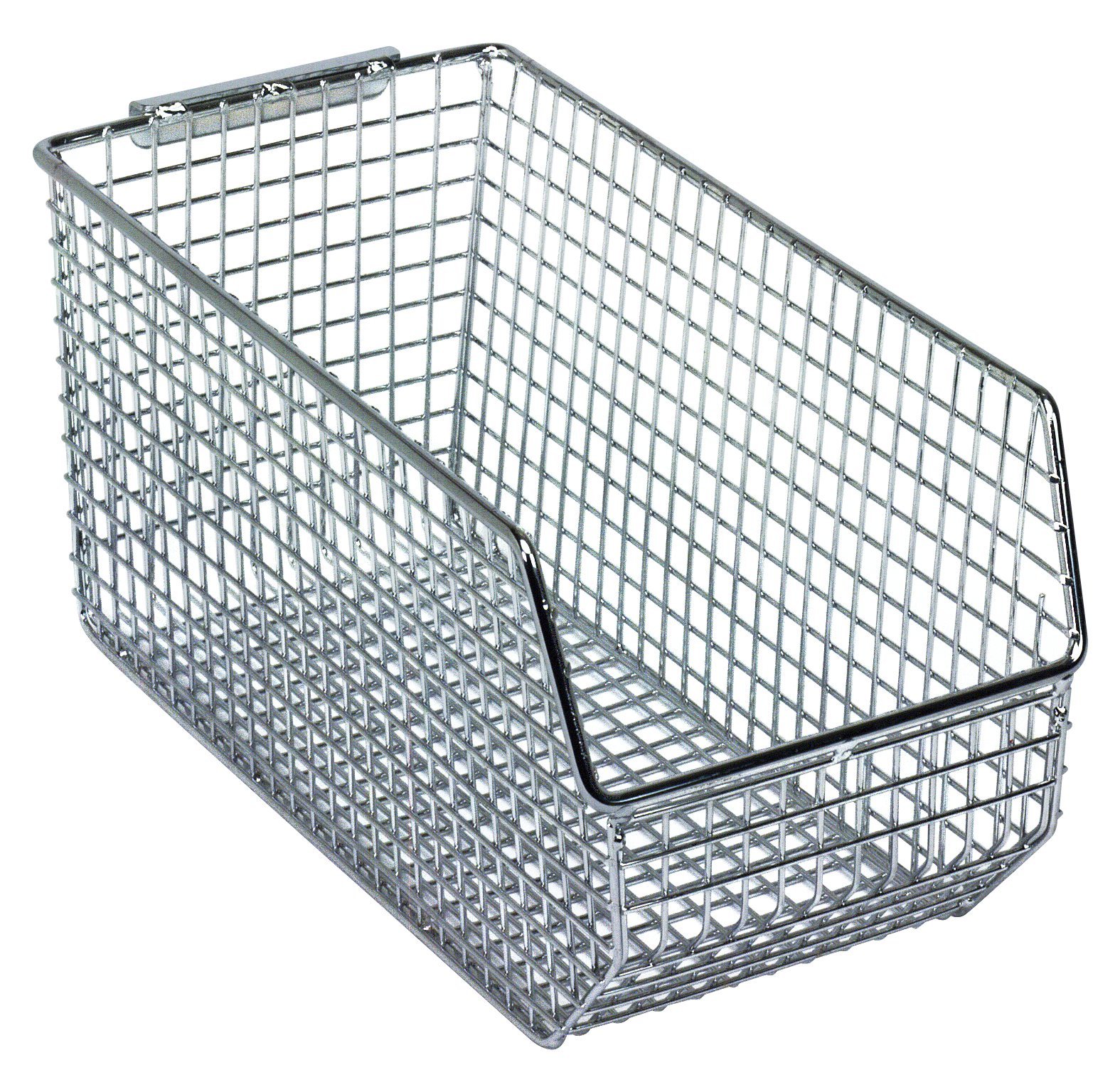 QMB530C 10-Pack Wire Mesh Stack and Hang Bins, 10-3/4" x 5-1/2" x 5", Chrome