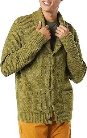 Amazon Essentials Men's Long-Sleeve Soft Touch Shawl Collar Cardigan