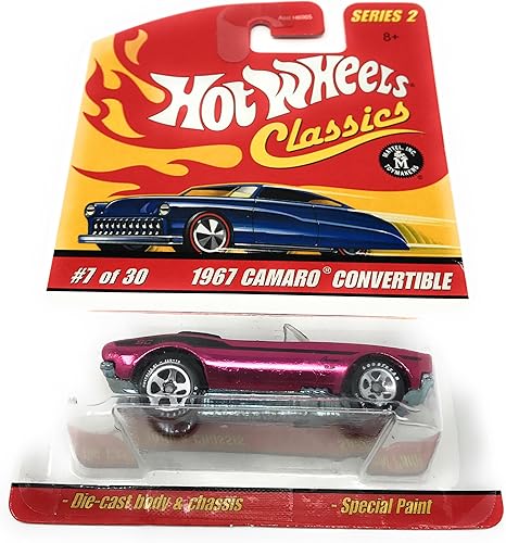 Miniatura 2 de Hot Wheels Classics Series 2 - 1967 Camaro Convertible (Fuschia) N. 7 de 30 - Escala 164